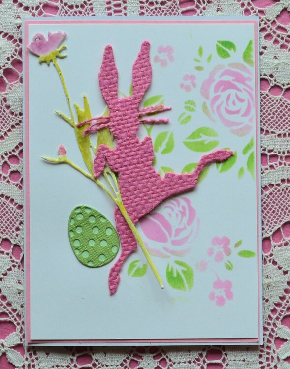 Burlap Bunny Hop Easter Cards