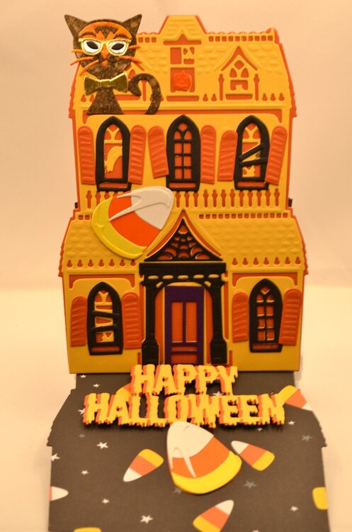 Halloween Haunted House Easel Card - 2023