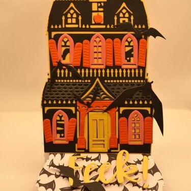 Halloween Haunted House Easel Card - 2023