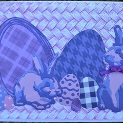 Layered Bunny Easter Cards-Purples