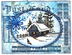 Snowy Cabin Cards