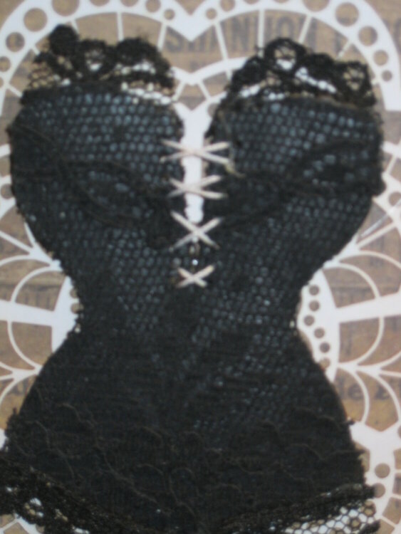 Dressform Wall Art - Close up of Corset