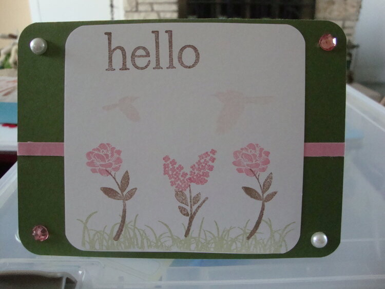 Hello Card made with Martha Stewart products