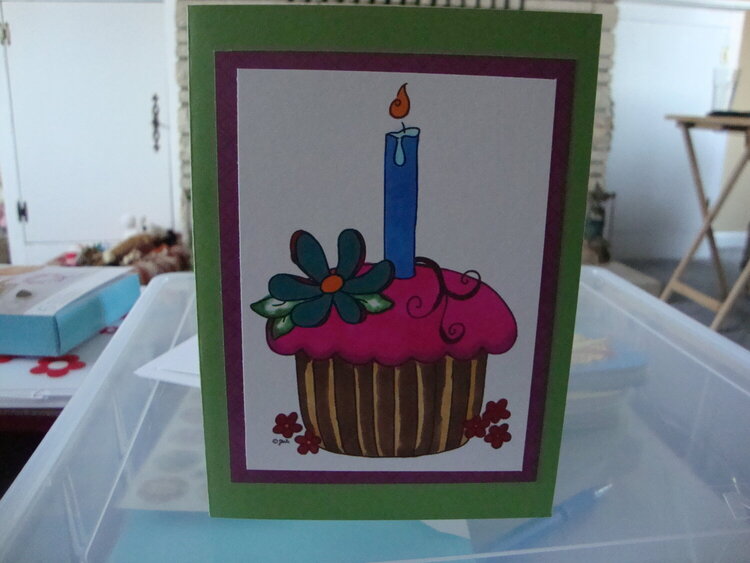 Birthday Card with Copic Markers