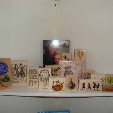 Inside my rubber stamp cabinet