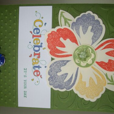Camp Crop A Lot Celebrate card with blossom builder from stampin&#039; up