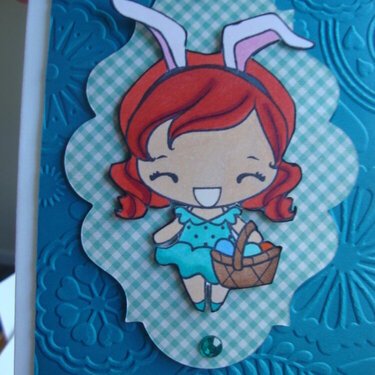 easter card, teal