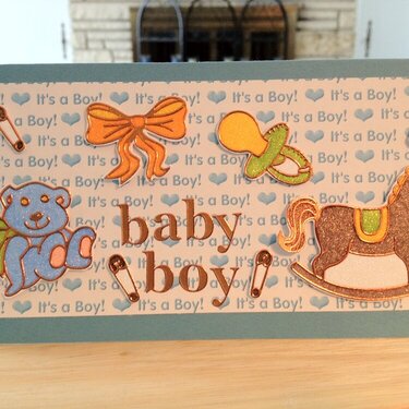 Baby Boy card for my new little nephew!