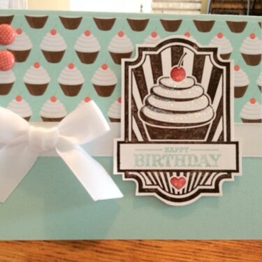 Happy Birthday cupcake Stampin Up card
