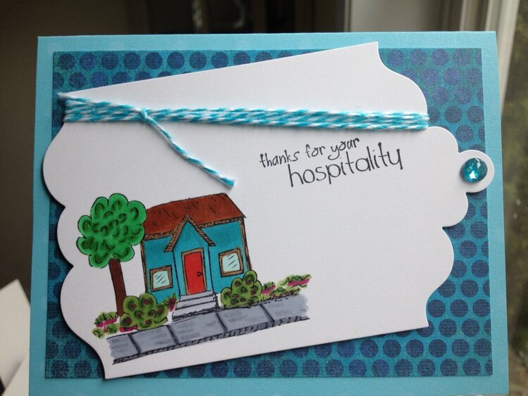 Thanks for your Hospitatlity card