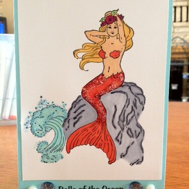 Mermaid card Belle of the Ocean