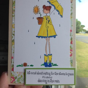 Rainy girl card