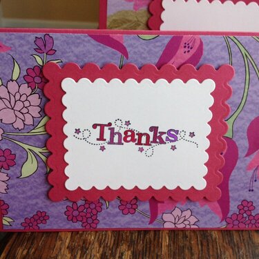 Simple thank you note with Kate Knight papers