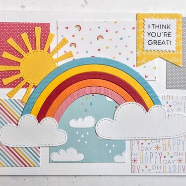 I think you&#039;re great! Sunshine and Rainbow card
