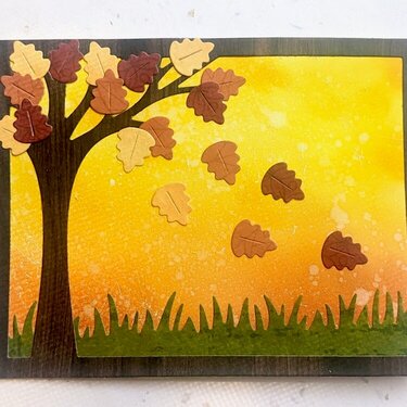 Falling Leaves card