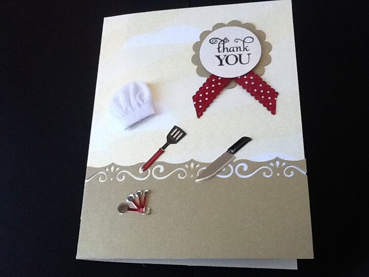 Thank you card for BBQ Chef