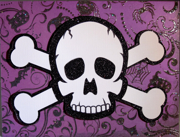 Skull and Crossbones Halloween Card