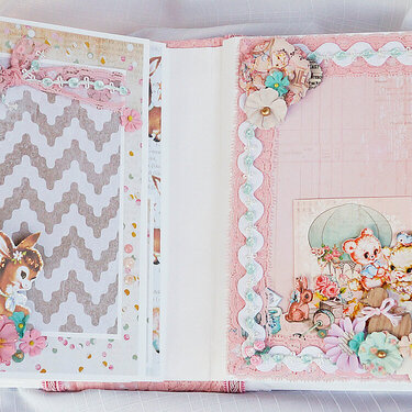 Prima Heaven Sent Baby Mini Scrapbook Photo Album