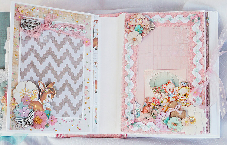 Prima Heaven Sent Baby Mini Scrapbook Photo Album