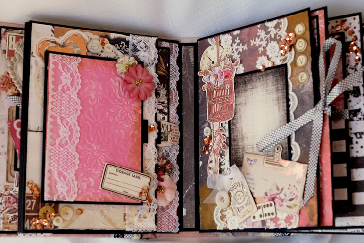 Pgs 3&amp;4 - Prima Rossibelle Scrapbook Mini Photo Album Reneabouquets Design Team Project