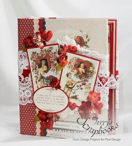 To My Valentine Pion Design Guest Designer project Scrapbook Mini Album.