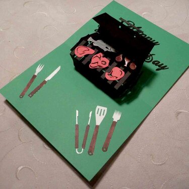Grill pop up card