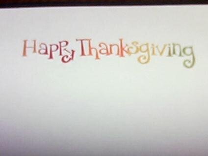 inside of Thanksgiving cards