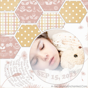A-166 Soft Chirp Baby Girl Digital Scrapbook Page