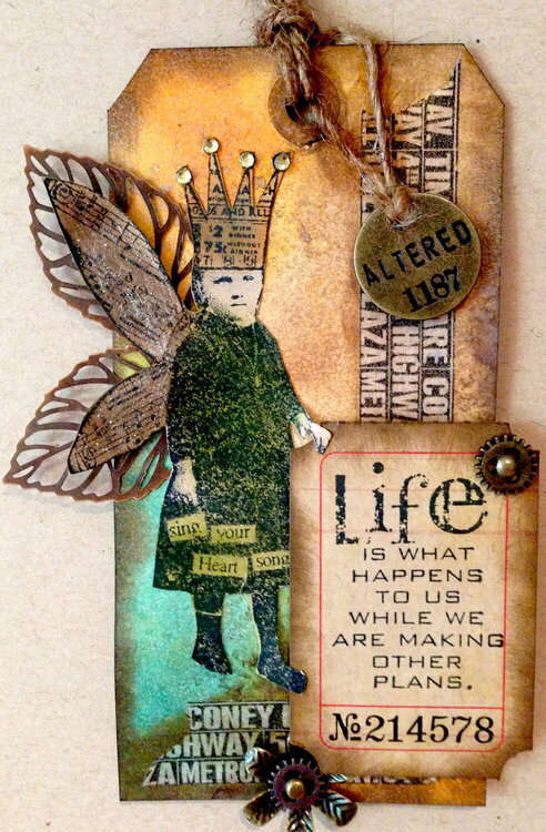 Life - Tim Holtz Inspired Tag