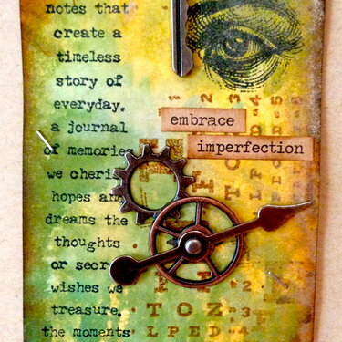Embrace Imperfection - Tim Holtz Inspired Tag