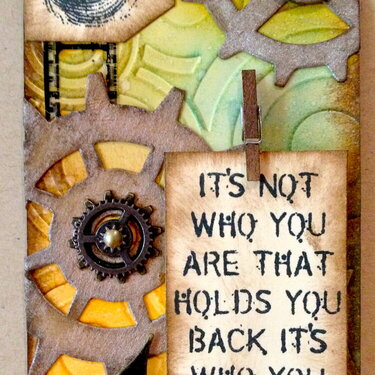 Don&#039;t Hold Back - Tim Holtz Inspired Tag