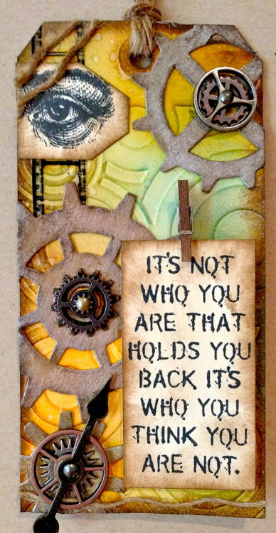 Don&#039;t Hold Back - Tim Holtz Inspired Tag