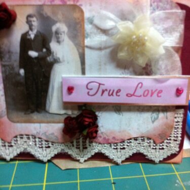 Vintage wedding card`