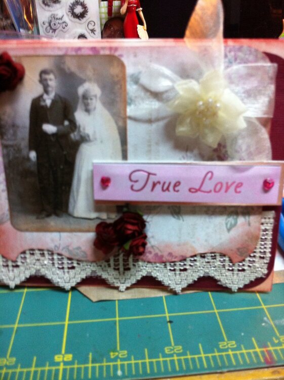 Vintage wedding card`