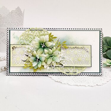 Floral card with Amazing Paper Grace Dies 