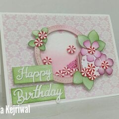 Floral card with Shaker Slices