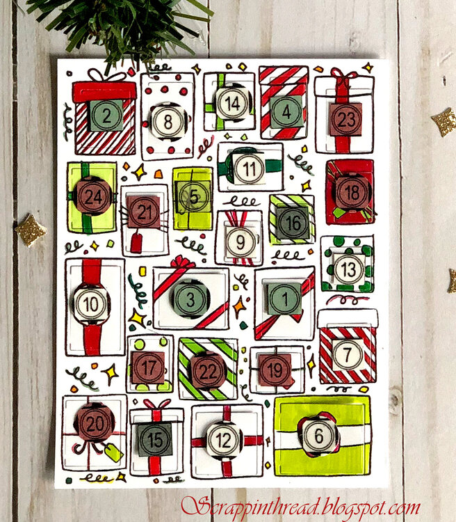 Countdown to Christmas Advent Calendar Interactive Card