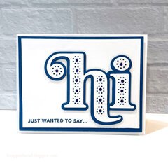 Blue and White Hi Card