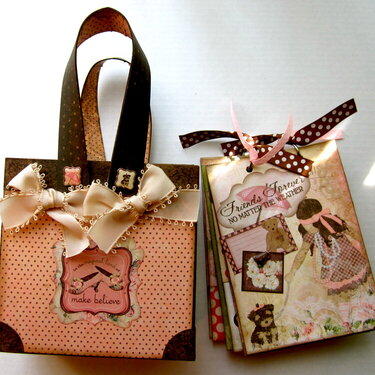 Bo Bunny Little Miss mini album and tote