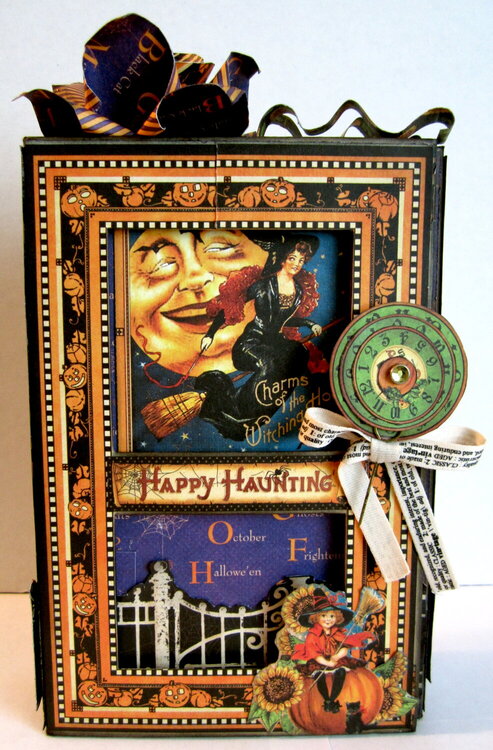 Happy Haunting Altered Kraftboard Box &amp; Mini Album