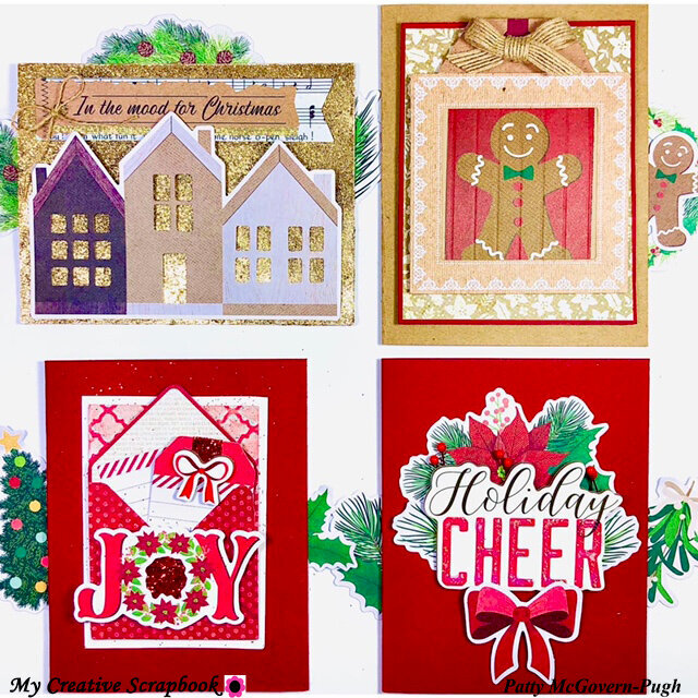 Christmas Cards made with the My Creative Scrapbook Main Kit 