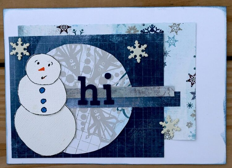 Hi Snowman Card