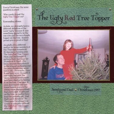 *December Challenge* The Ugly Red Tree Topper