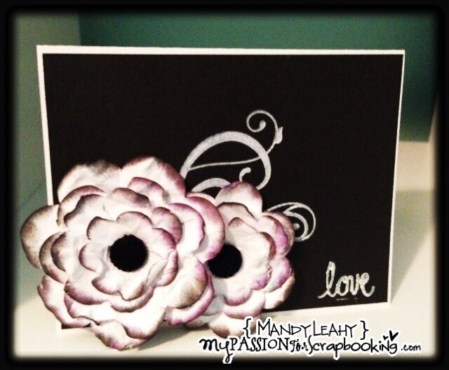 Black &amp; White Flower Card using CTMH Art Philosophy Cricut Cartridge