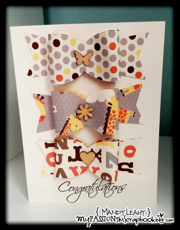 Bow Card using the CTMH Artiste Cricut Cartridge