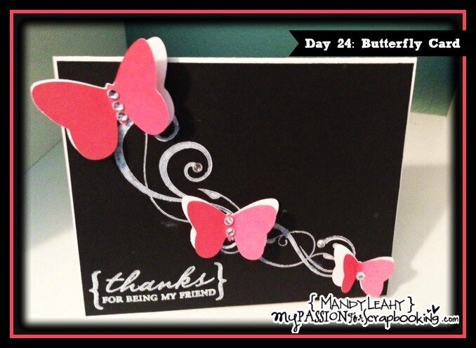Butterfly Card using CTMH Art Philosophy Cricut Cartridge