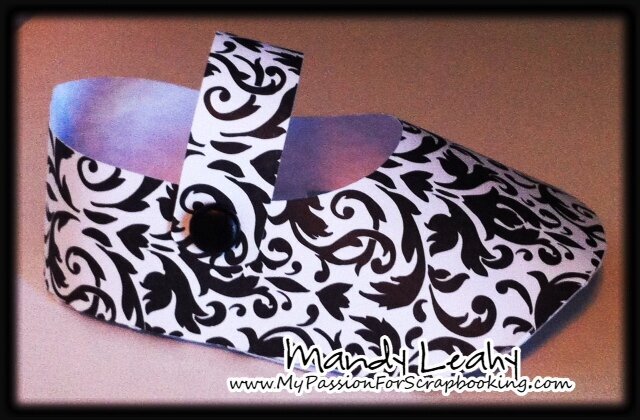 Damask Baby Shoes made with CTMH Artiste Cricut Cartridge