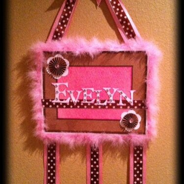 Baby Name Canvas for Hair Bows