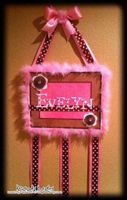 Baby Name Canvas for Hair Bows