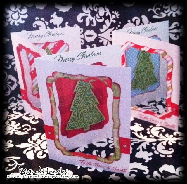 Holiday Wishes Window Cards using the Art Philosophy Cricut Cartridge